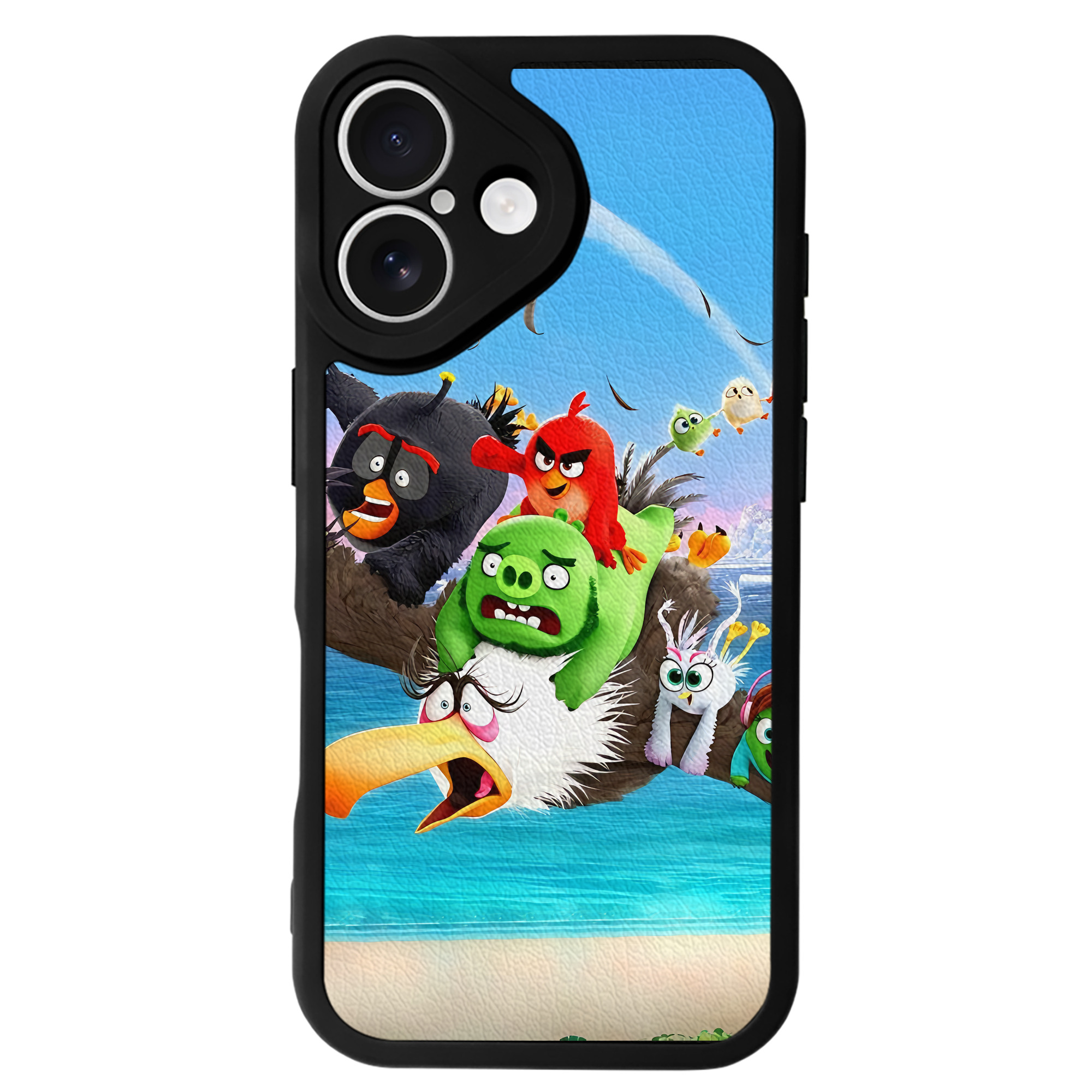 （画像用） Angry Birds アングリーバード 【iPhone 16シリーズ対応】シリコンスマホケース（レザー調） 材質：シリコン